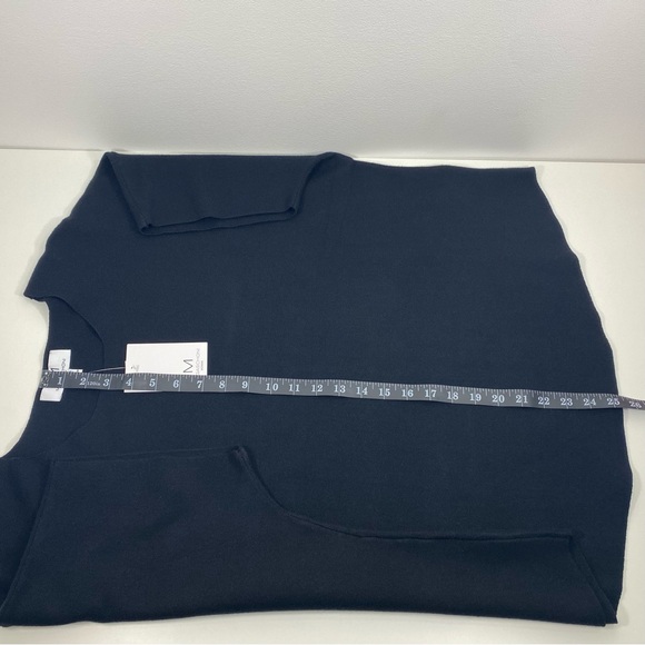 Magaschoni Black Dolman Short Sleeve Crew Scoop Neck Year Round Soft Sweater 2X - Picture 9 of 10